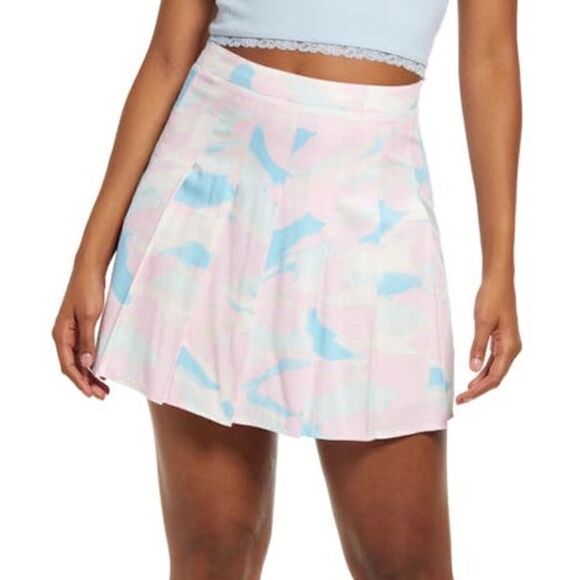 NEW BP Plaid Pleated Mini Skirt Women Large - Picture 1 of 10